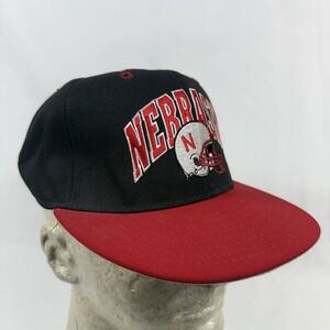 Vintage 90's Nebraska Cornhuskers Hat Snapback Red Black Red Huskers Pro Line